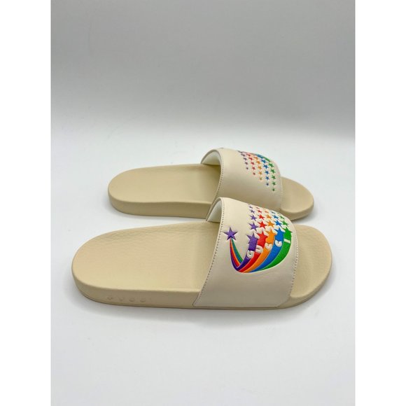 Gucci Rainbow Pursuit Slide Sandal Sz 39 Made in Italy - Picture 2 of 11